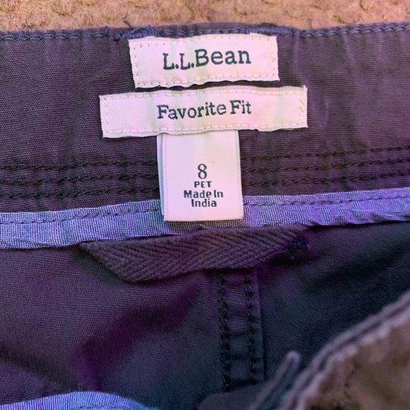 LL Bean Favorite Fit Pants Womens Size 8 Petite Gray Cotton 32" - Picture 4 of 6